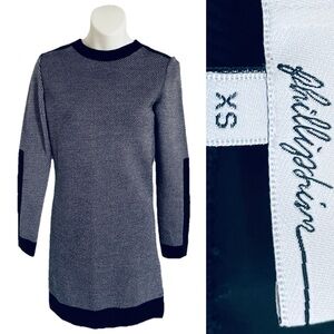 3.1 PHILLIP LIM Luxury Designer Knit and Silky Pleated Back DRESS Size XS EUC